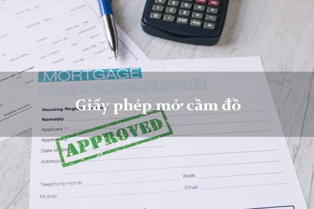 Giấy phép mở cầm đồ